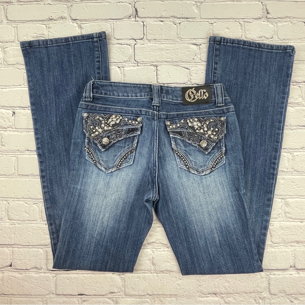 Cello Women's Boot Cut Jeans - Blue Size 5